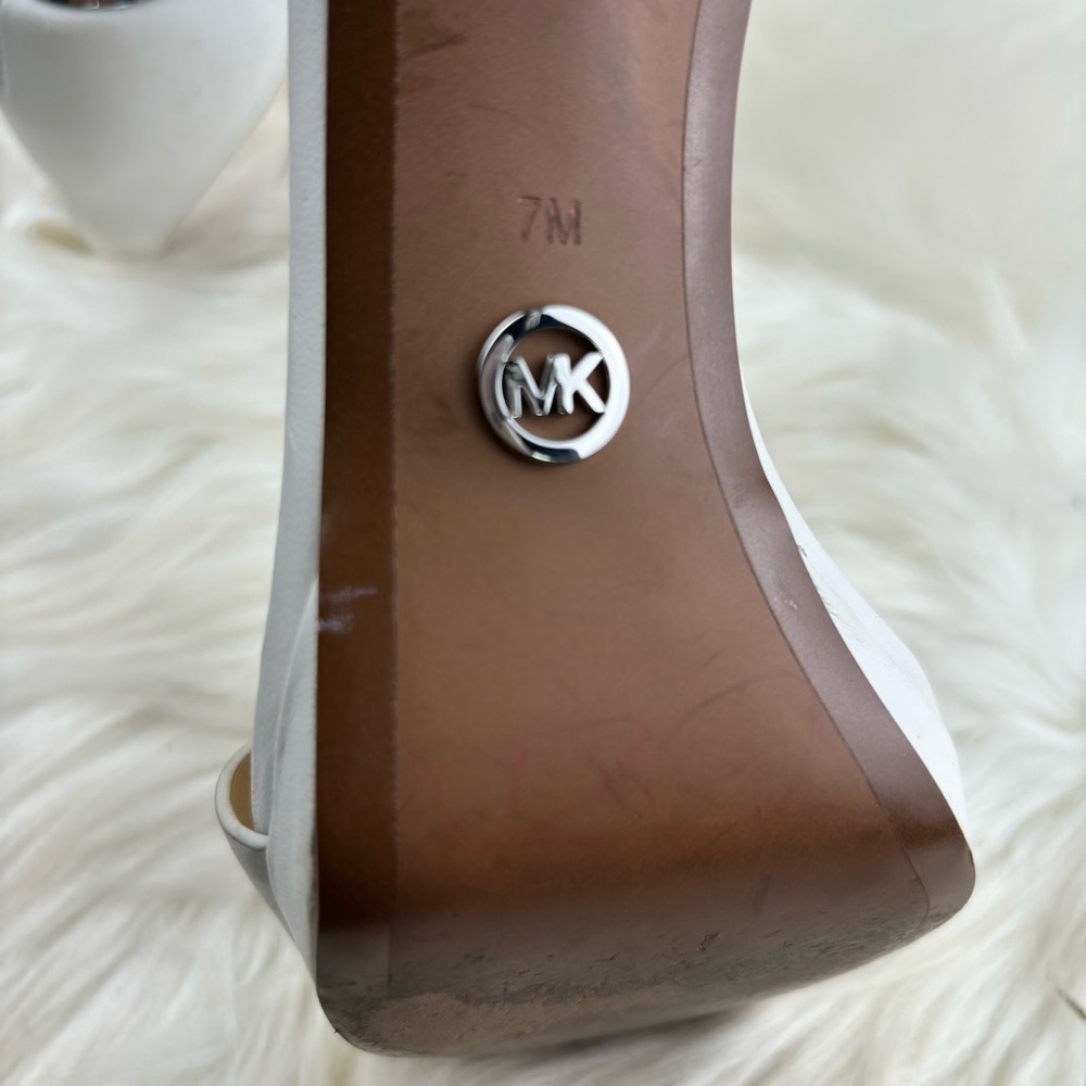MICHAEL KORS OPEN TOE PUMPS HEELS SIZE 7 WOMAN - Picture 9 of 14